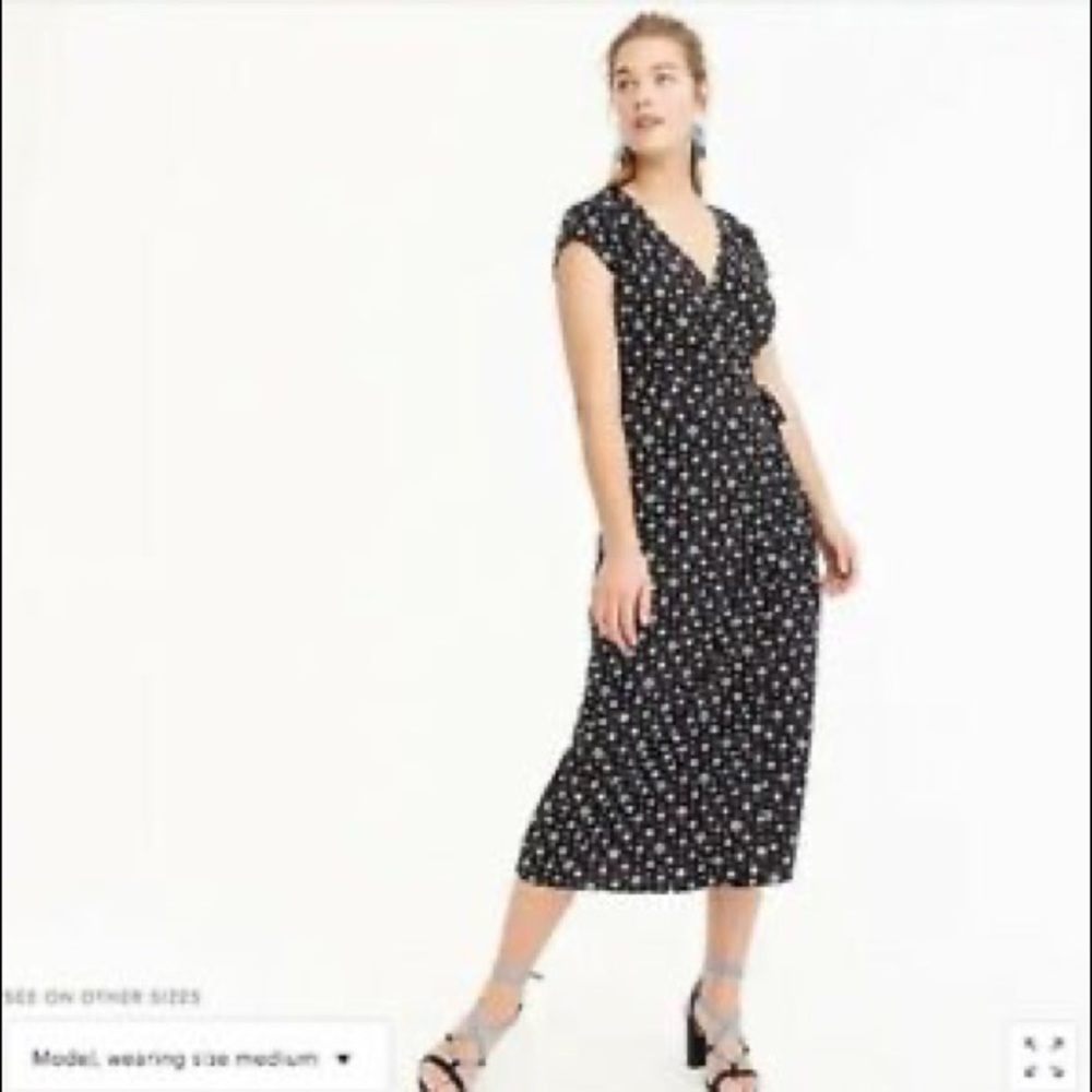 J.Crew Mercantile Wrap Dress in Blue Daisy Print - Picture 6 of 6